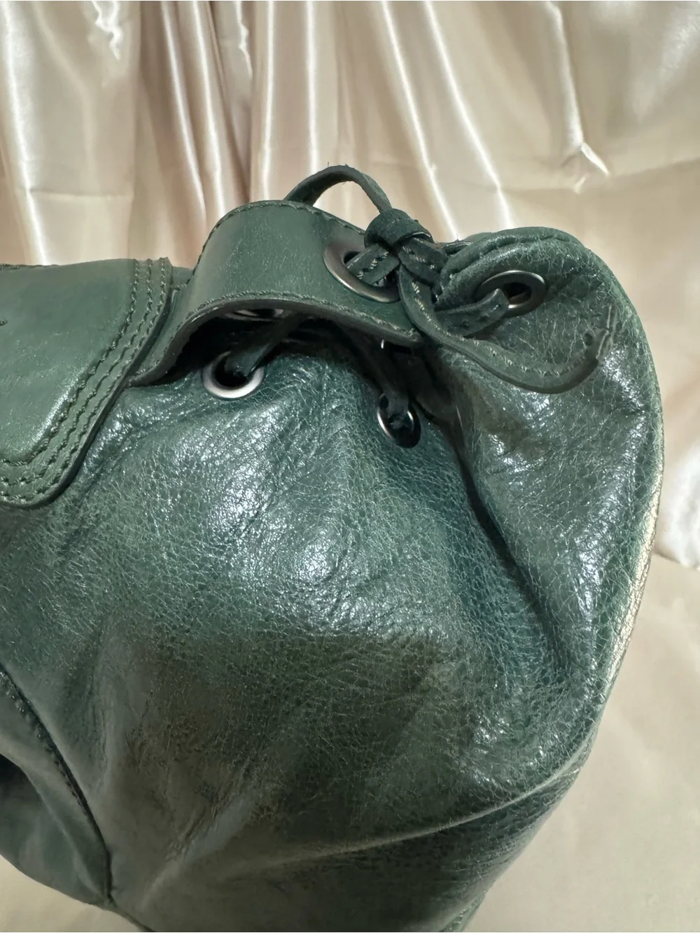 Francesco Biasia Dark Green Leather Hobo